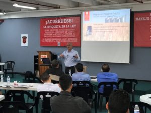 Dennis Ryman presenting  "HazCom/SDS"  at a recent seminar.